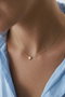 Heliophilia Silver Collar de Piedra de Circonita en Dorado